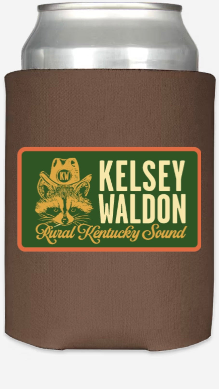 Brown Raccoon Koozie